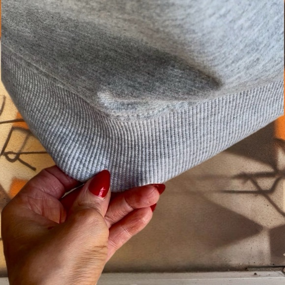 Gray Cat Sweatshirt with Coffee Print - Picture 4 of 10